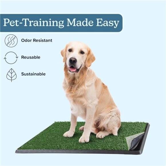 Artificial Grass Puppy Pee Pad for Dogs and Small Pets - 20x30 Reusable 4-Layer - Picture 4 of 8